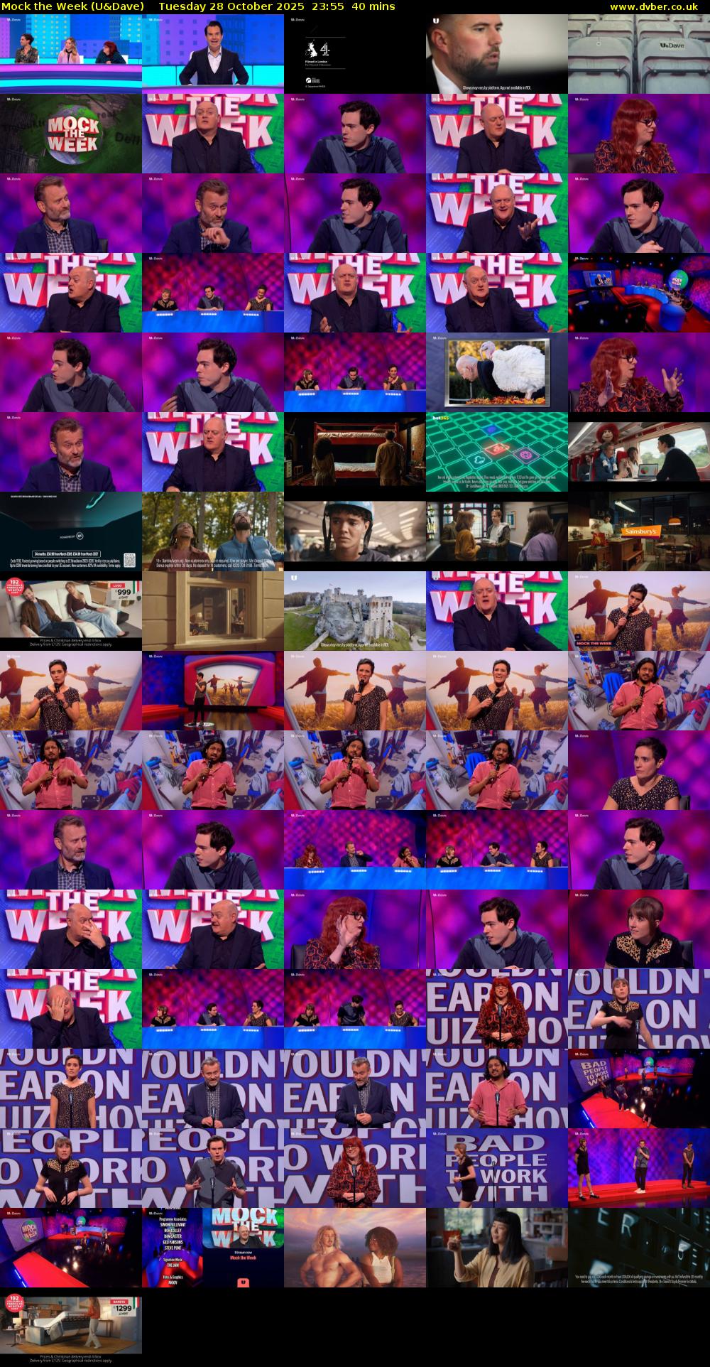 Mock the Week (U&Dave) Tuesday 28 October 2025 23:55 - 00:35