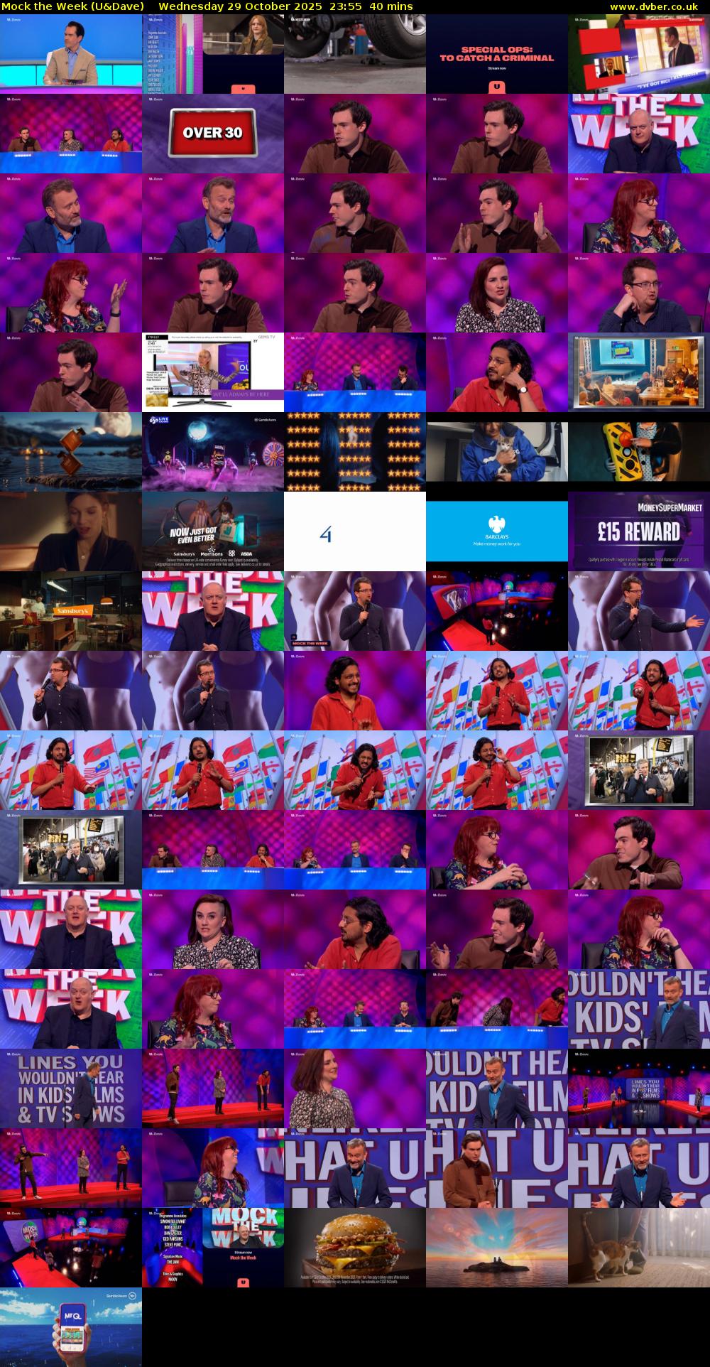 Mock the Week (U&Dave) Wednesday 29 October 2025 23:55 - 00:35