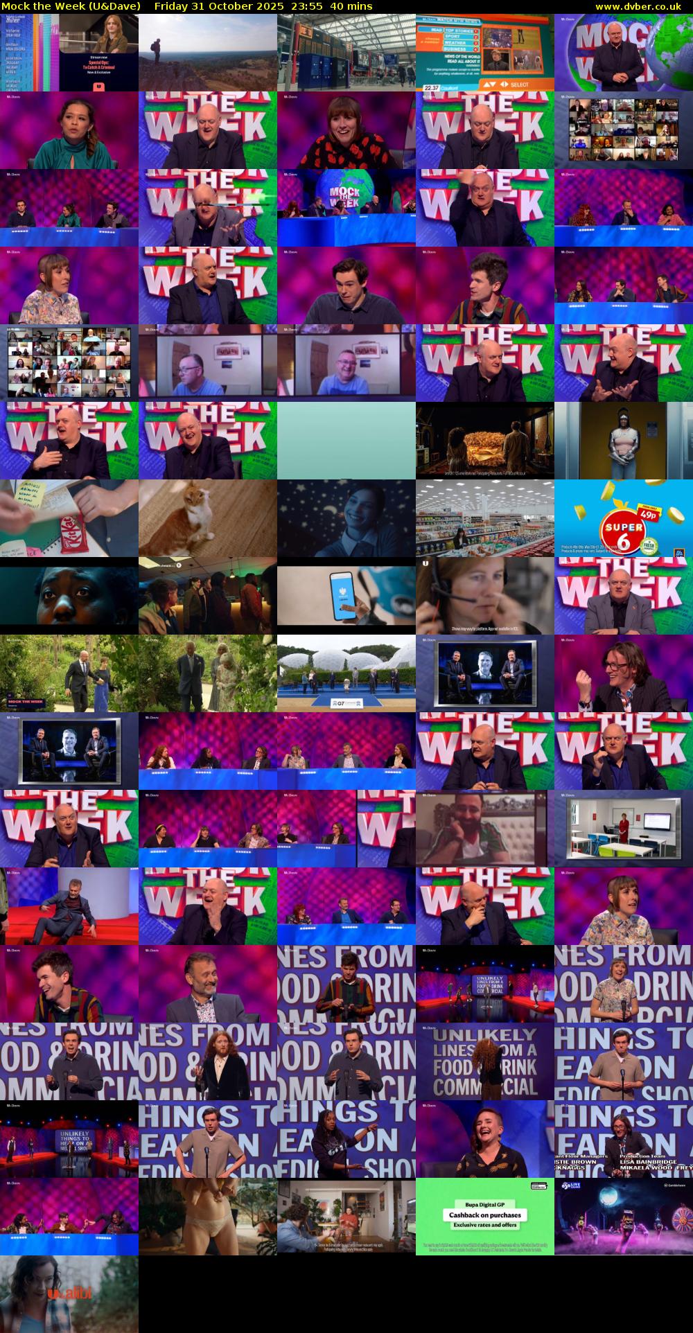 Mock the Week (U&Dave) Friday 31 October 2025 23:55 - 00:35