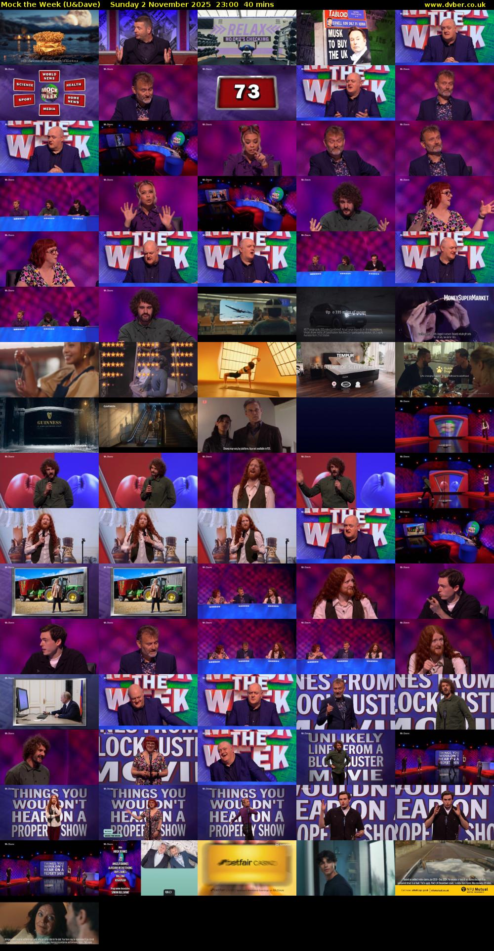 Mock the Week (U&Dave) Sunday 2 November 2025 23:00 - 23:40