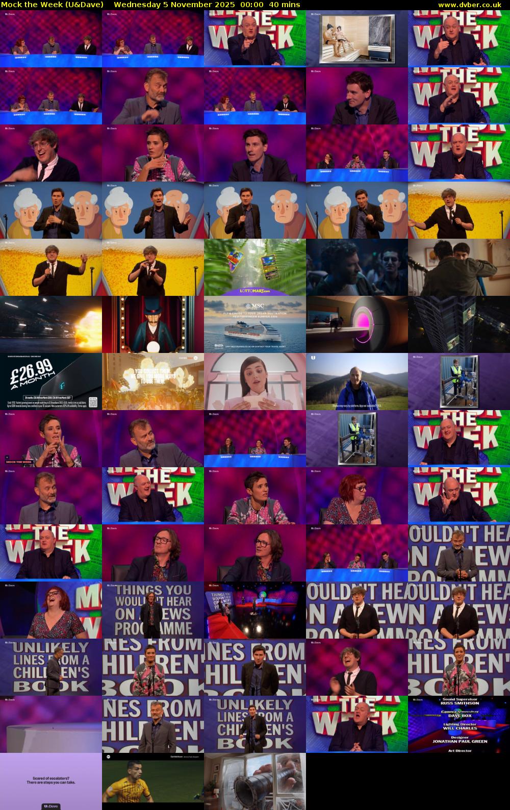 Mock the Week (U&Dave) Wednesday 5 November 2025 00:00 - 00:40
