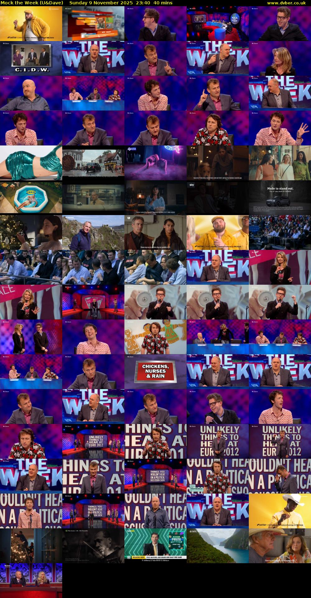 Mock the Week (U&Dave) Sunday 9 November 2025 23:40 - 00:20