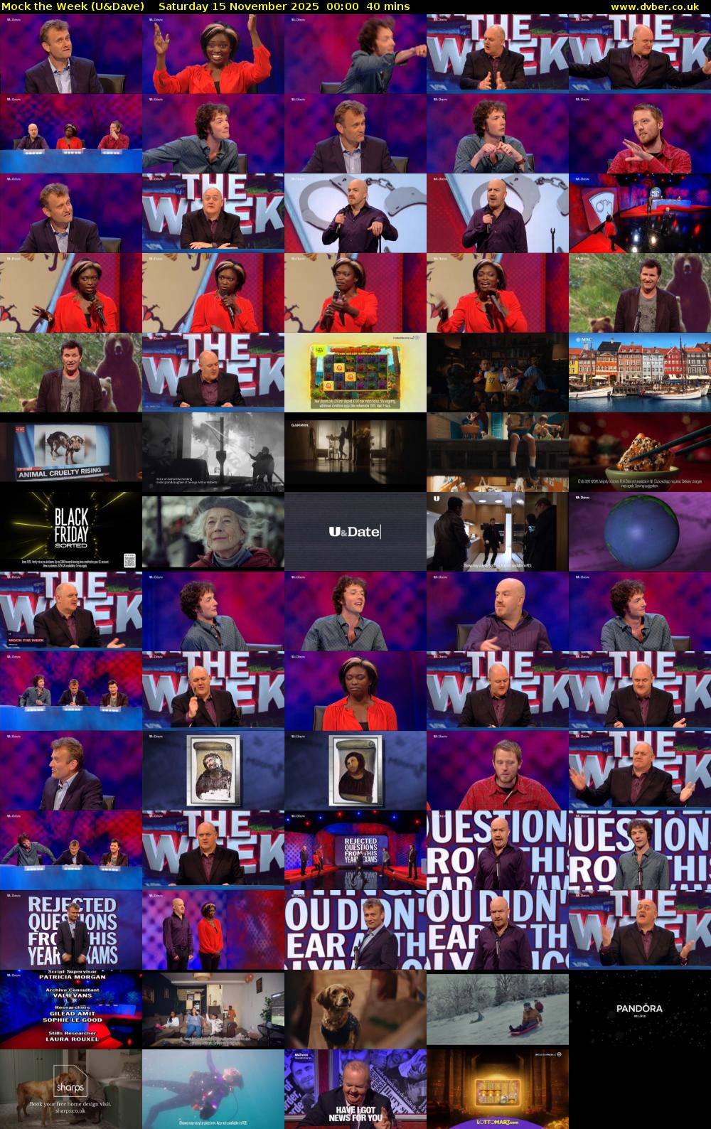 Mock the Week (U&Dave) Saturday 15 November 2025 00:00 - 00:40