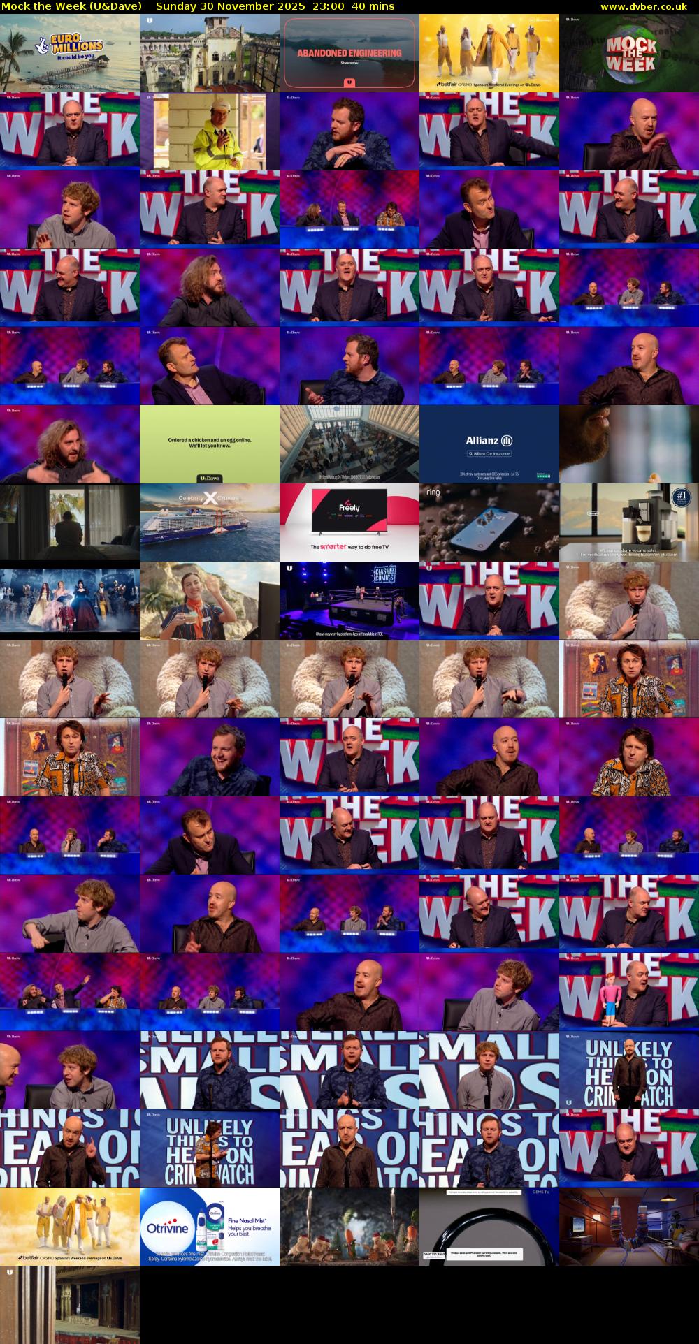Mock the Week (U&Dave) Sunday 30 November 2025 23:00 - 23:40