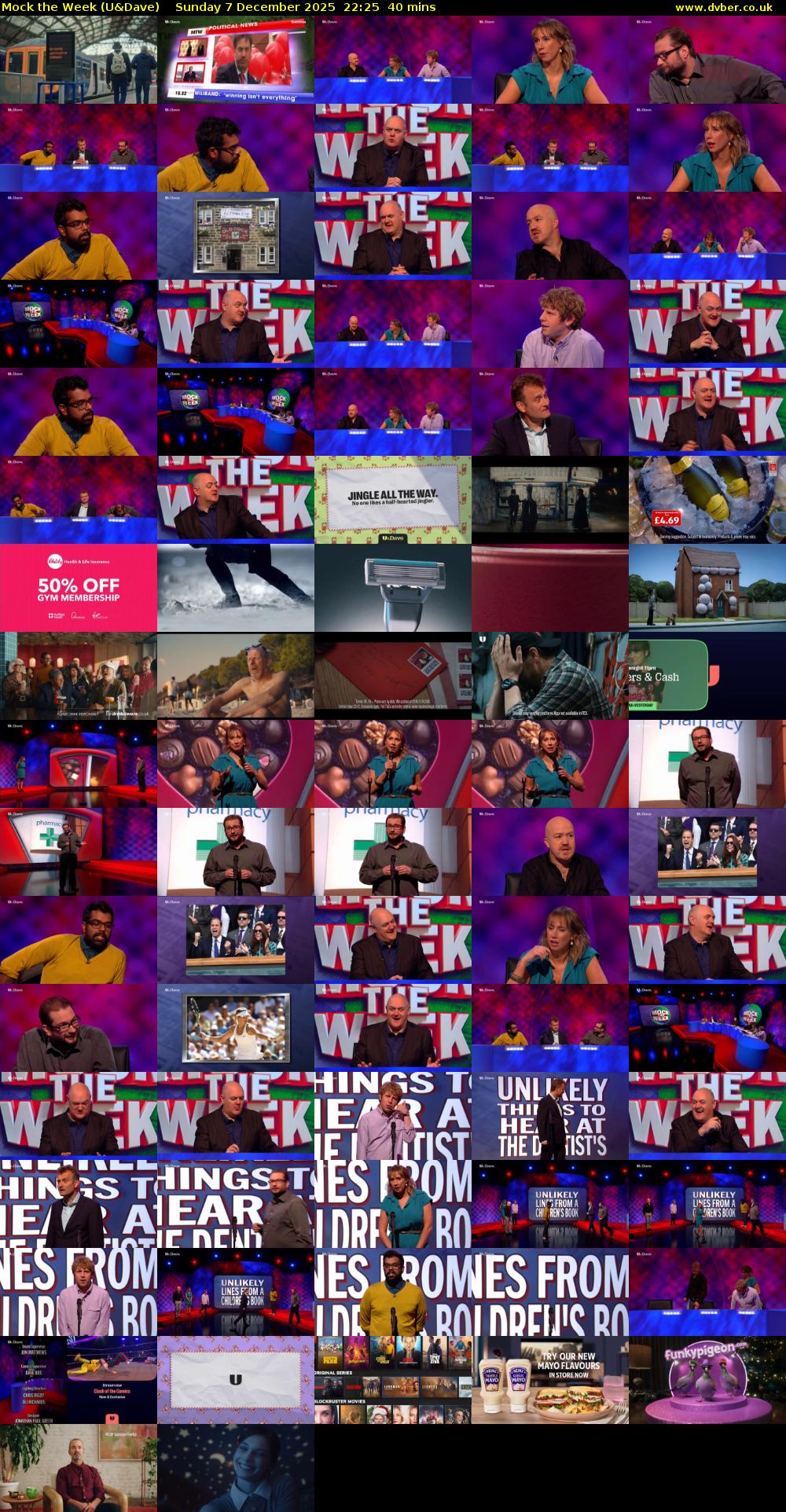Mock the Week (U&Dave) Sunday 7 December 2025 22:25 - 23:05