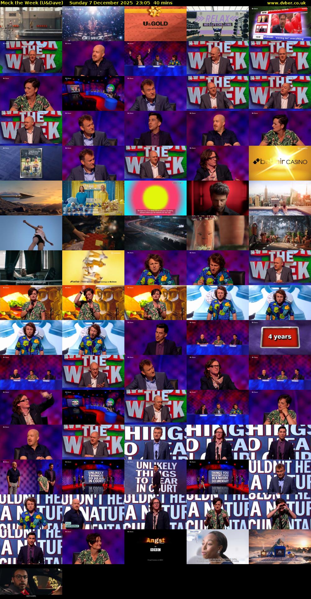 Mock the Week (U&Dave) Sunday 7 December 2025 23:05 - 23:45