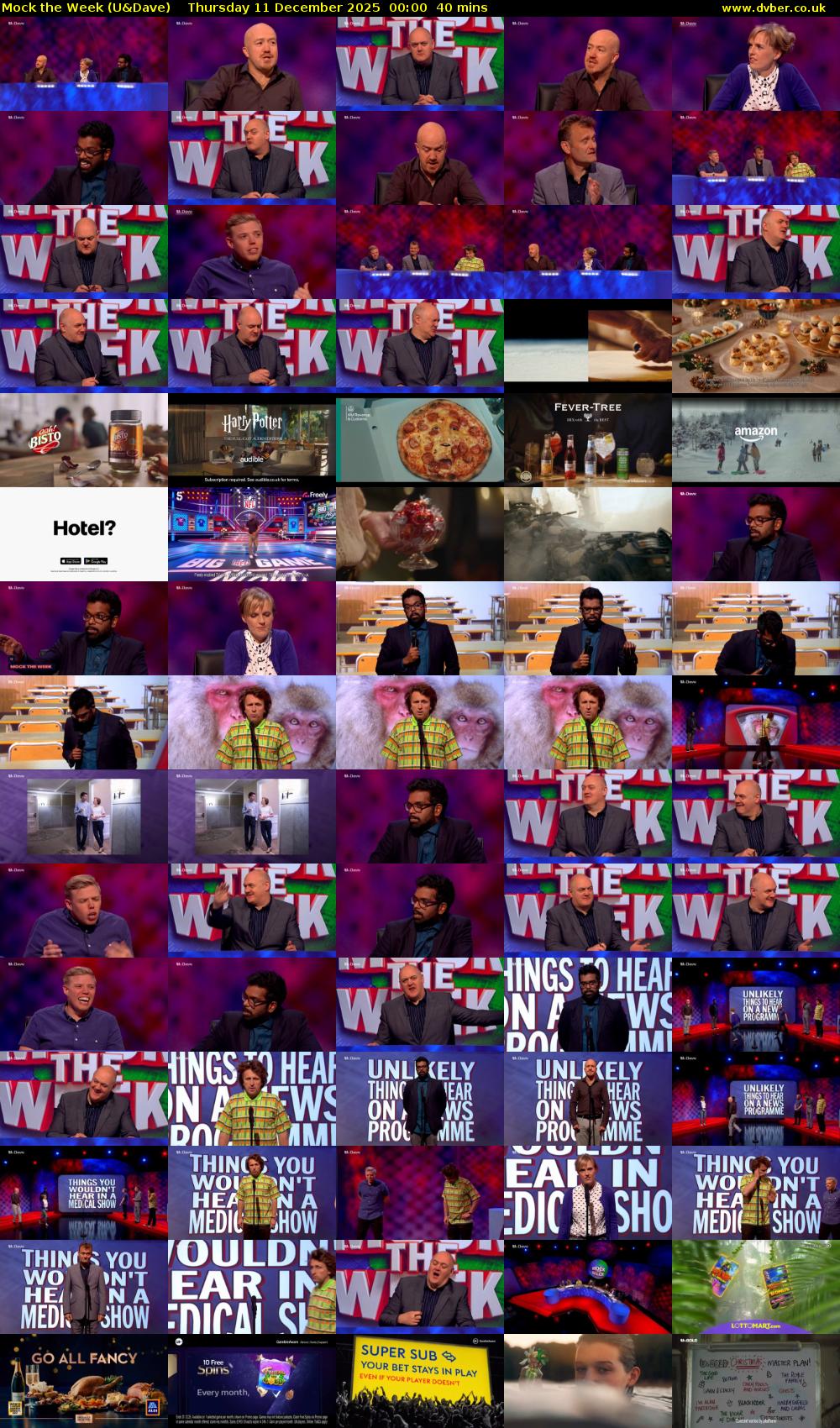 Mock the Week (U&Dave) Thursday 11 December 2025 00:00 - 00:40