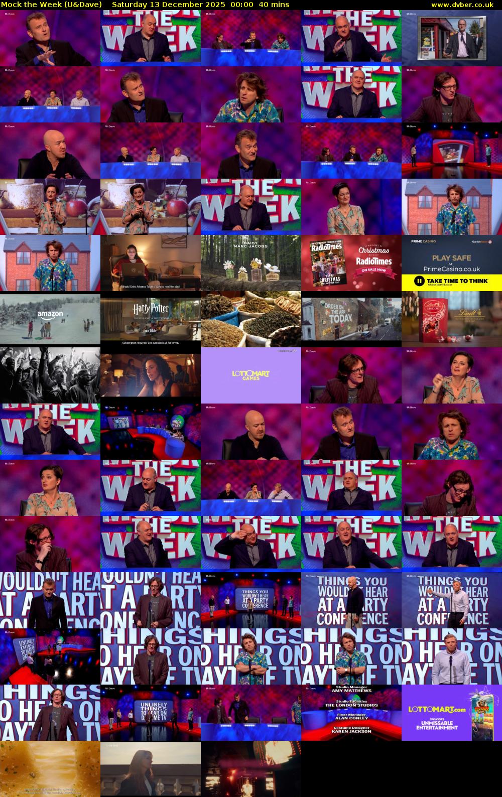 Mock the Week (U&Dave) Saturday 13 December 2025 00:00 - 00:40