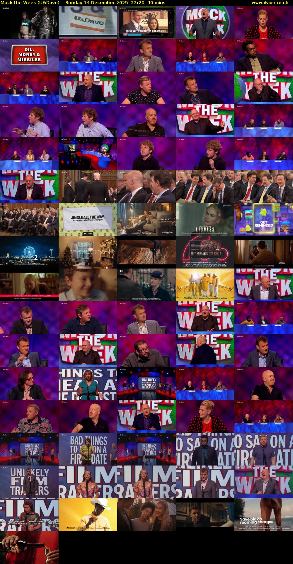 Mock the Week (U&Dave) Sunday 14 December 2025 22:20 - 23:00