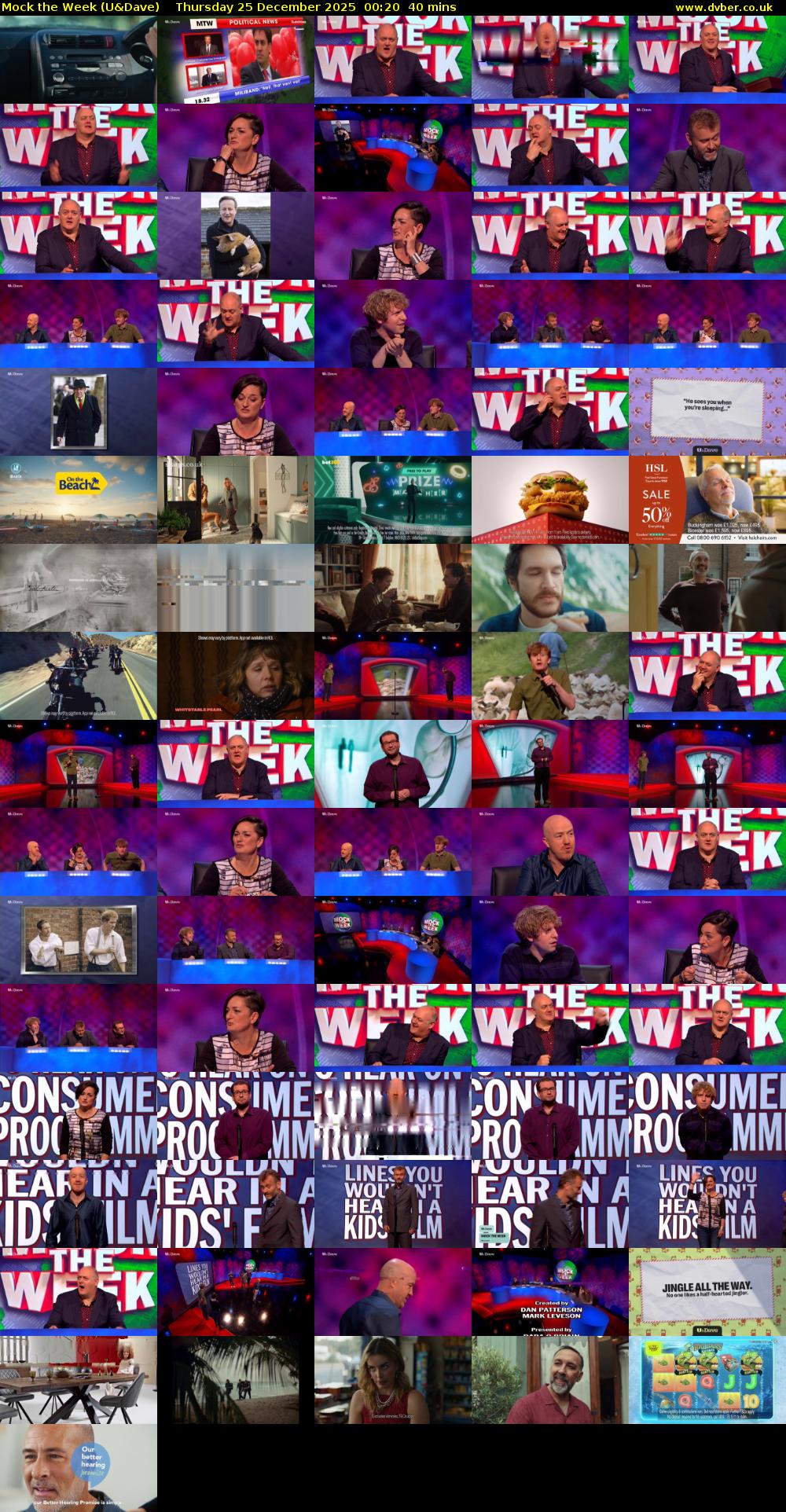 Mock the Week (U&Dave) Thursday 25 December 2025 00:20 - 01:00