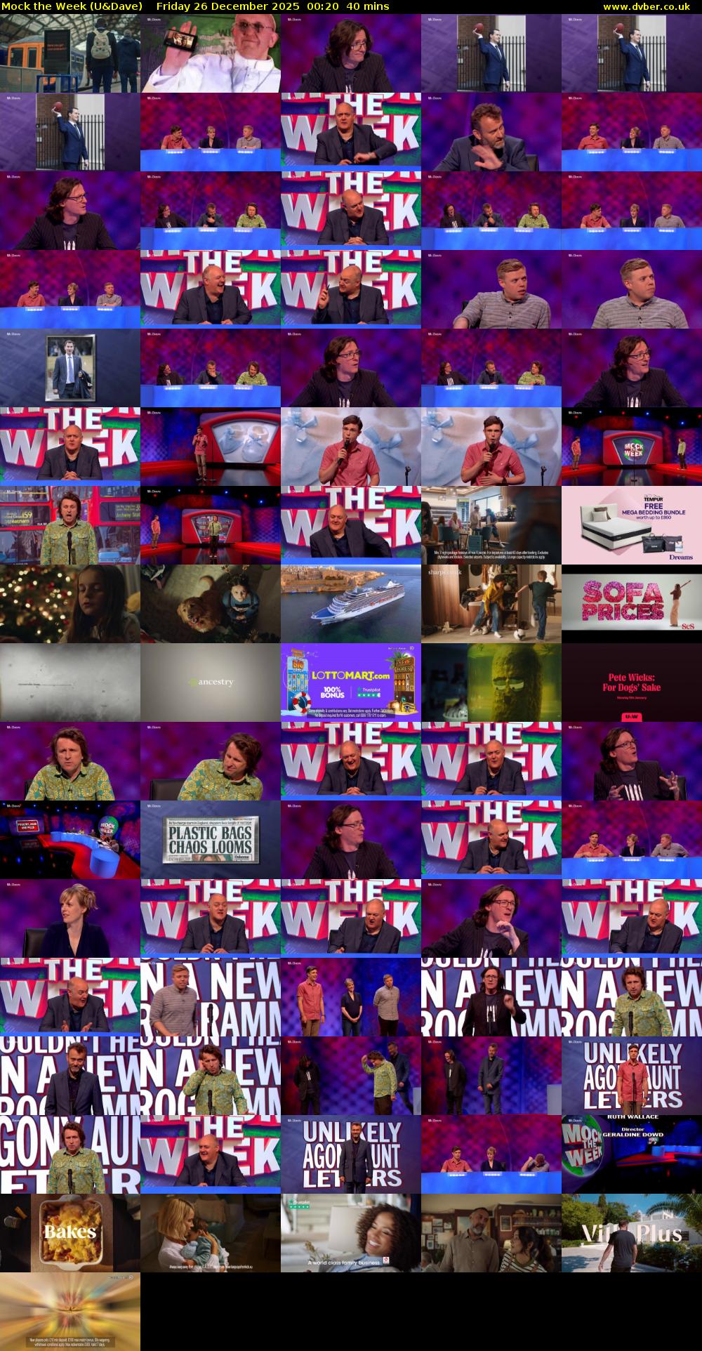 Mock the Week (U&Dave) Friday 26 December 2025 00:20 - 01:00