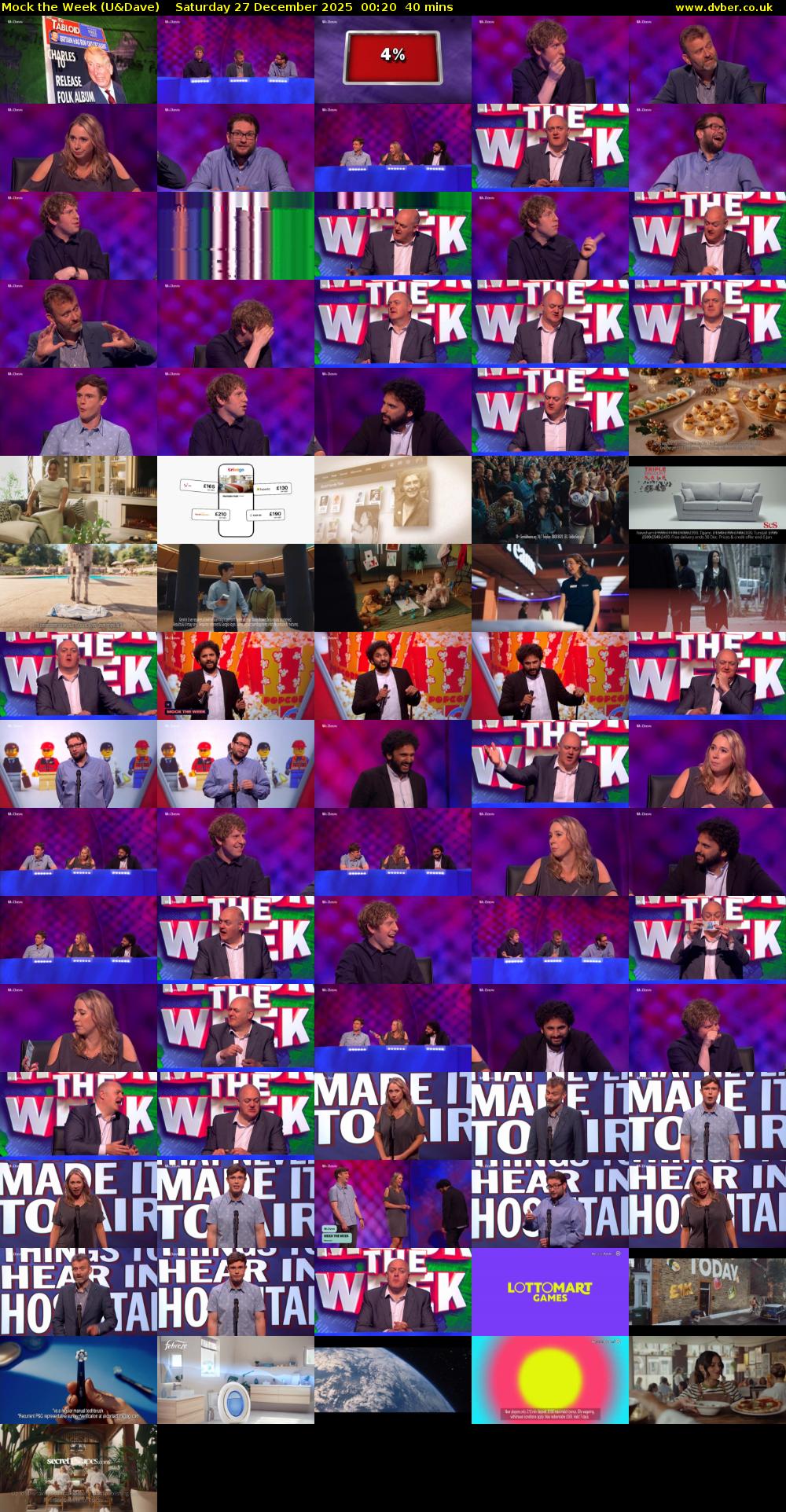 Mock the Week (U&Dave) Saturday 27 December 2025 00:20 - 01:00