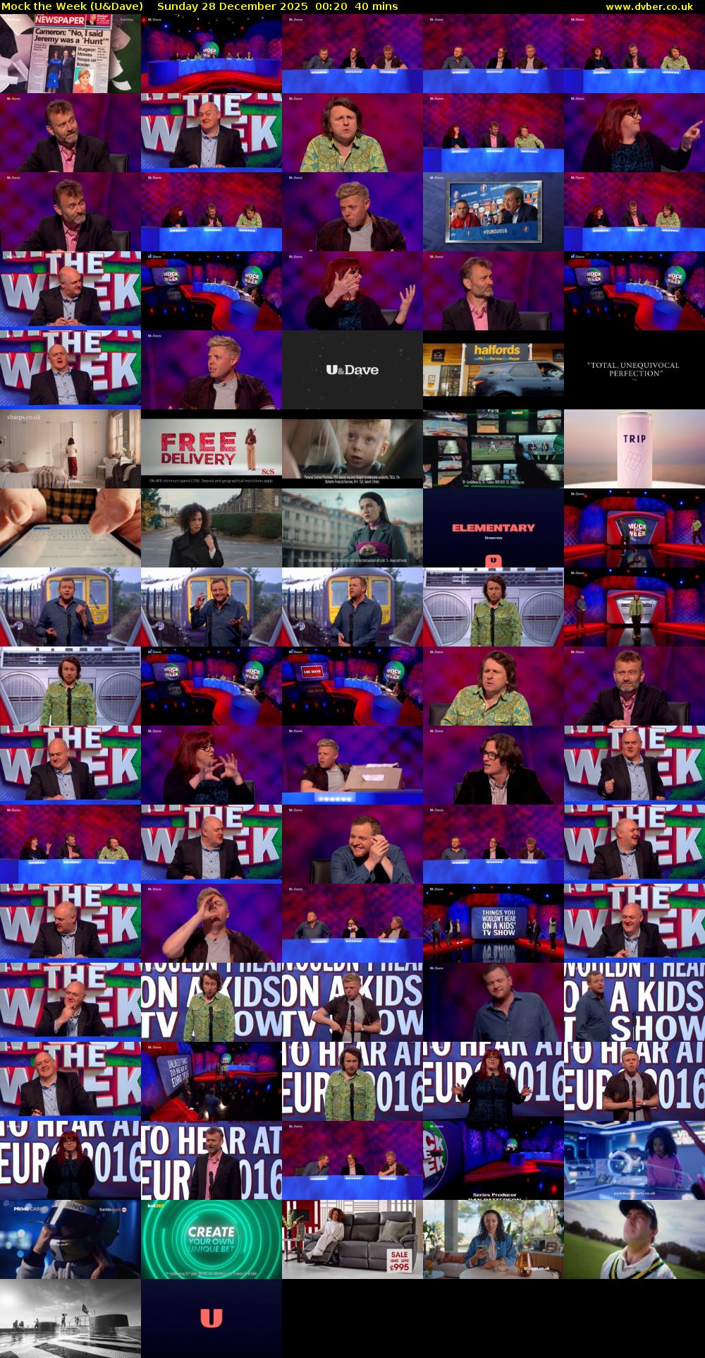 Mock the Week (U&Dave) Sunday 28 December 2025 00:20 - 01:00