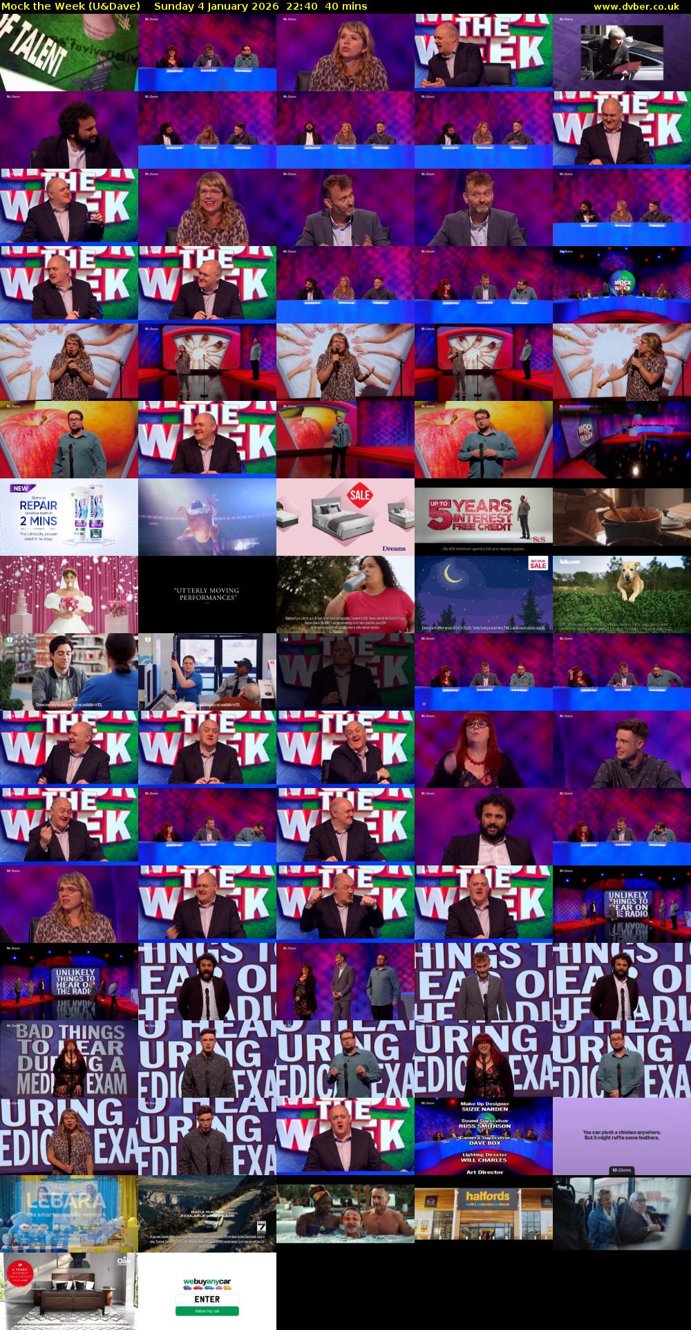 Mock the Week (U&Dave) Sunday 4 January 2026 22:40 - 23:20