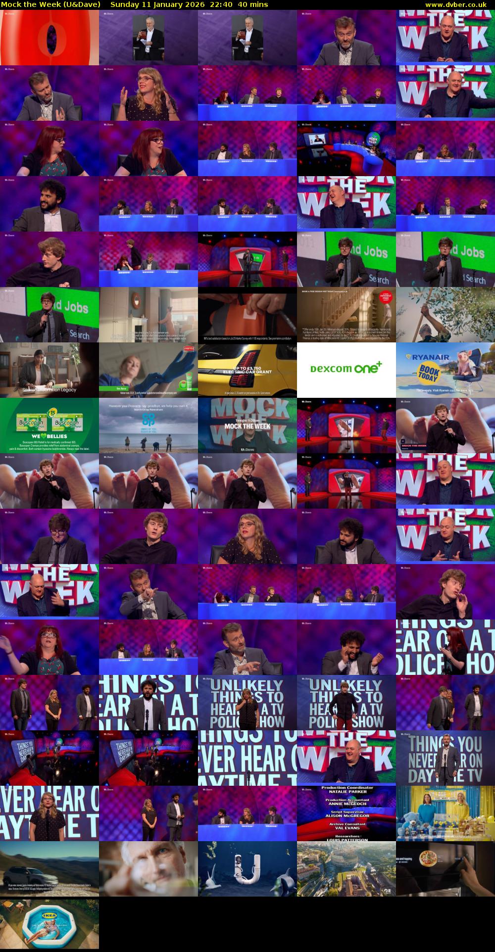 Mock the Week (U&Dave) Sunday 11 January 2026 22:40 - 23:20