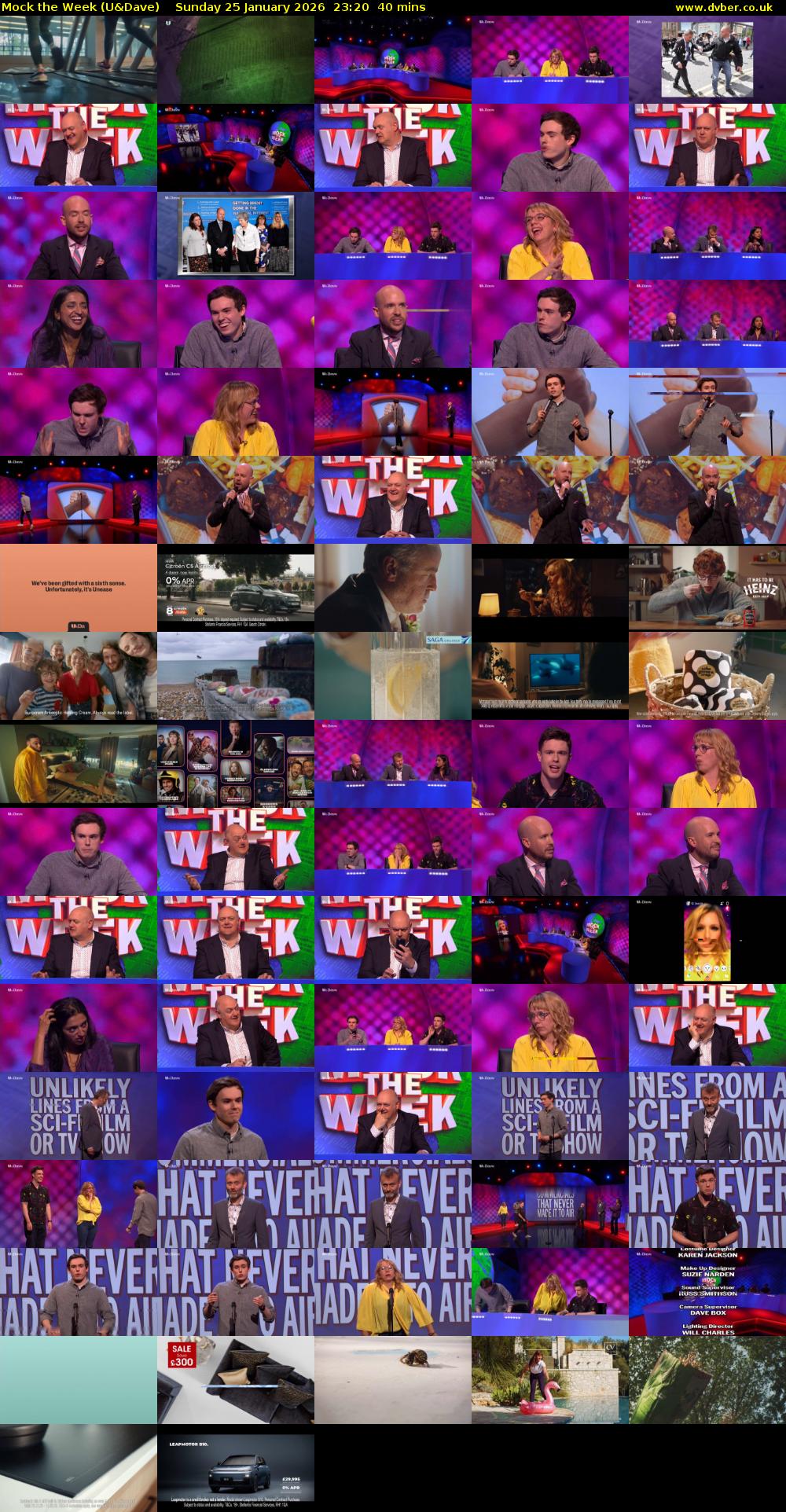Mock the Week (U&Dave) Sunday 25 January 2026 23:20 - 00:00