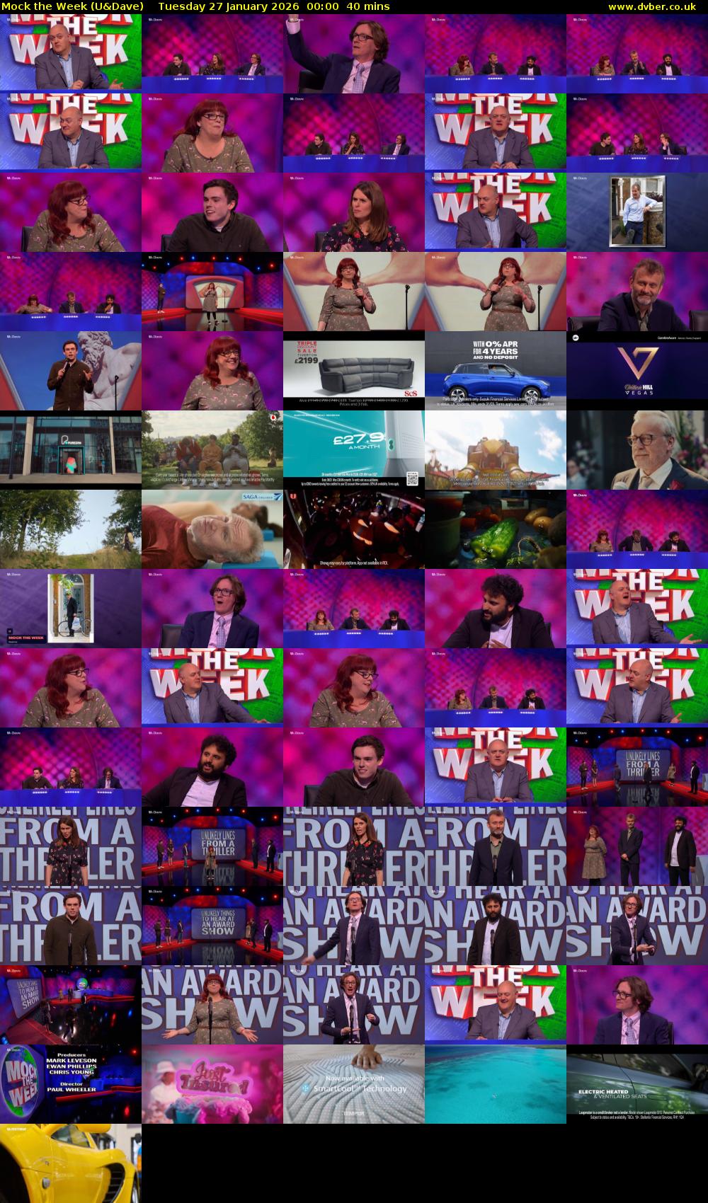 Mock the Week (U&Dave) Tuesday 27 January 2026 00:00 - 00:40