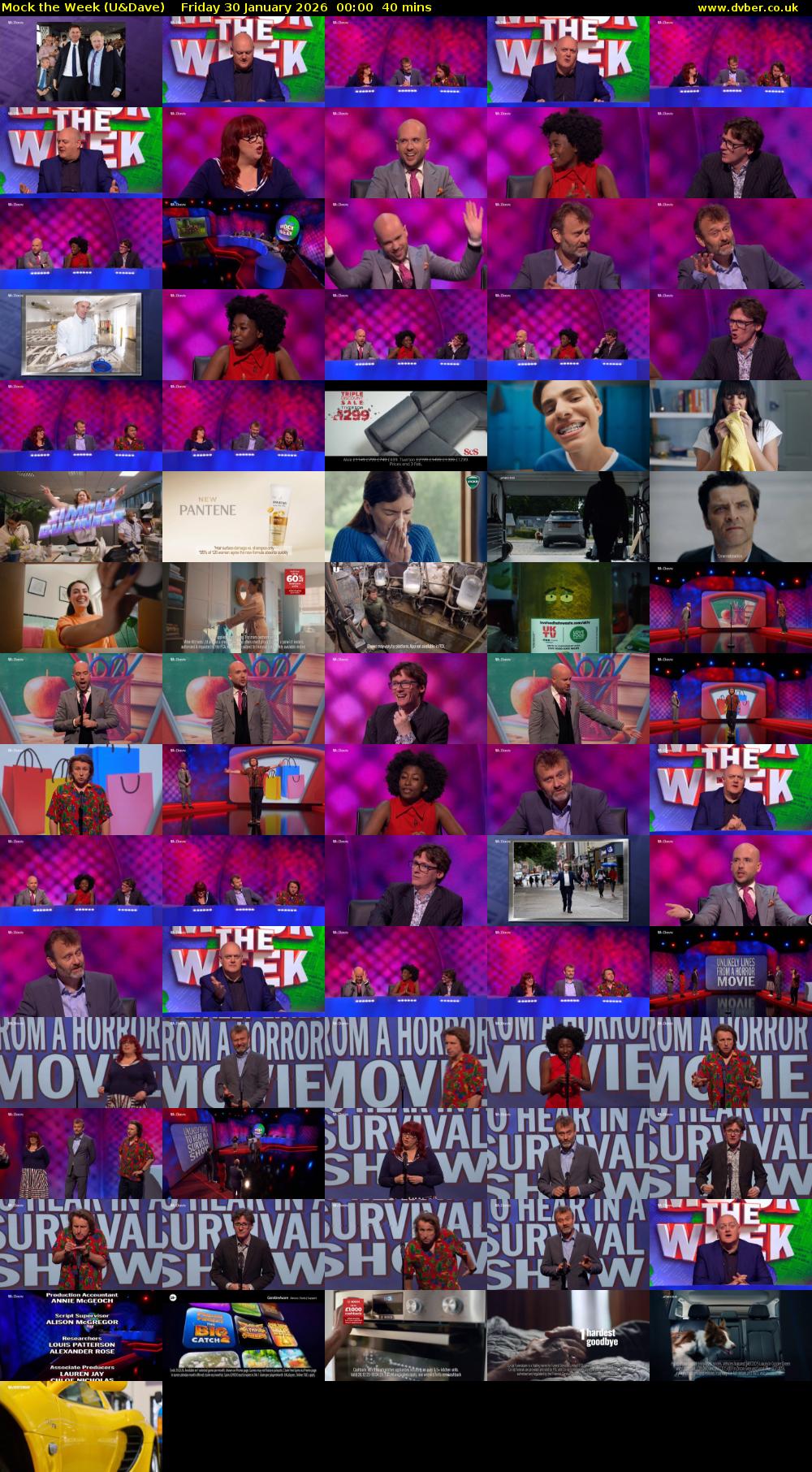 Mock the Week (U&Dave) Friday 30 January 2026 00:00 - 00:40