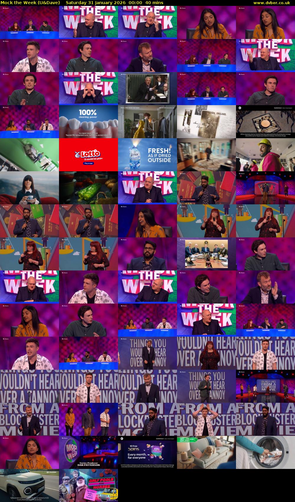 Mock the Week (U&Dave) Saturday 31 January 2026 00:00 - 00:40