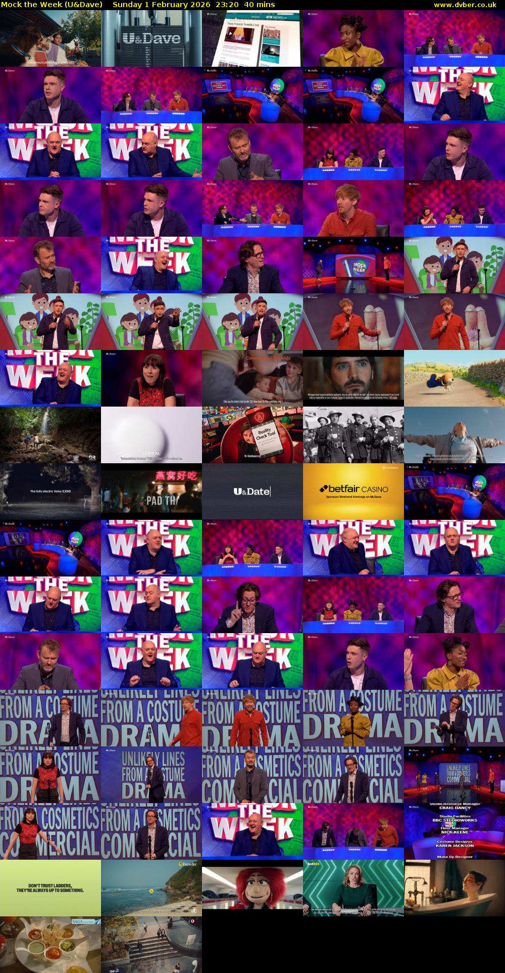 Mock the Week (U&Dave) Sunday 1 February 2026 23:20 - 00:00