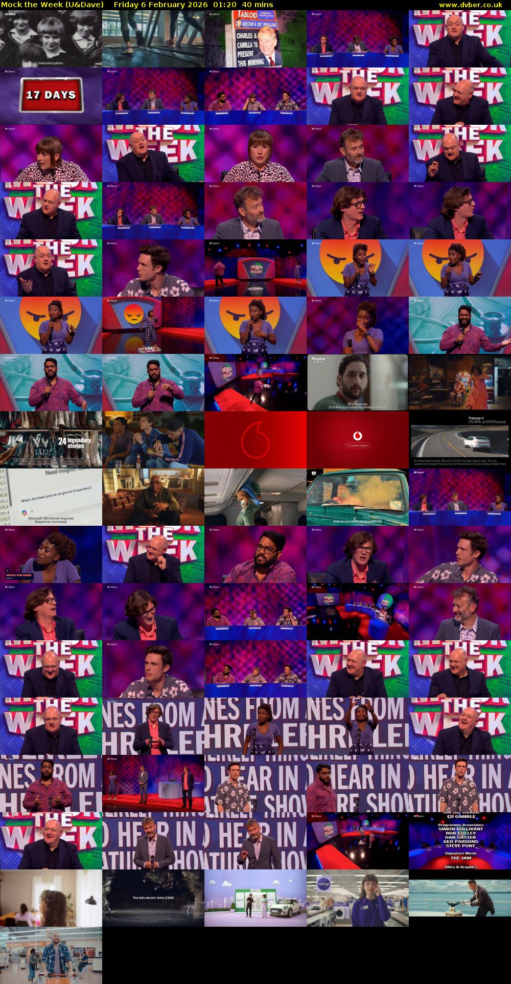Mock the Week (U&Dave) Friday 6 February 2026 01:20 - 02:00