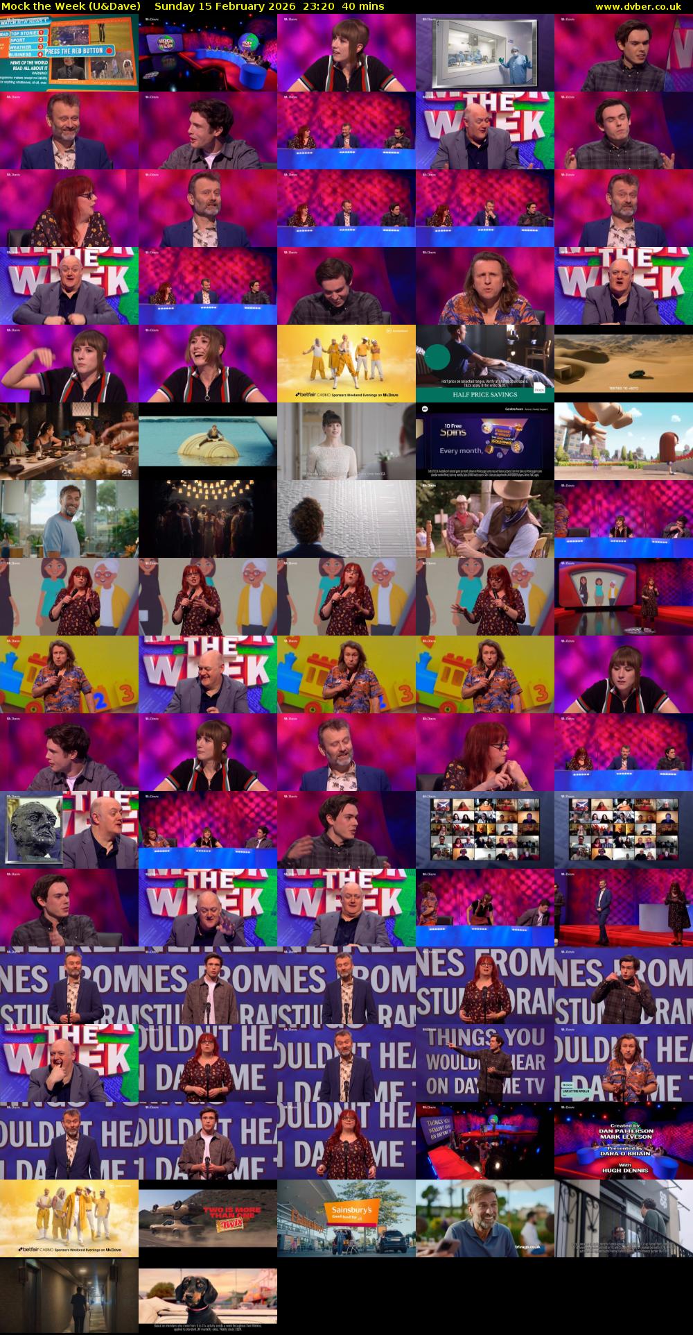 Mock the Week (U&Dave) Sunday 15 February 2026 23:20 - 00:00