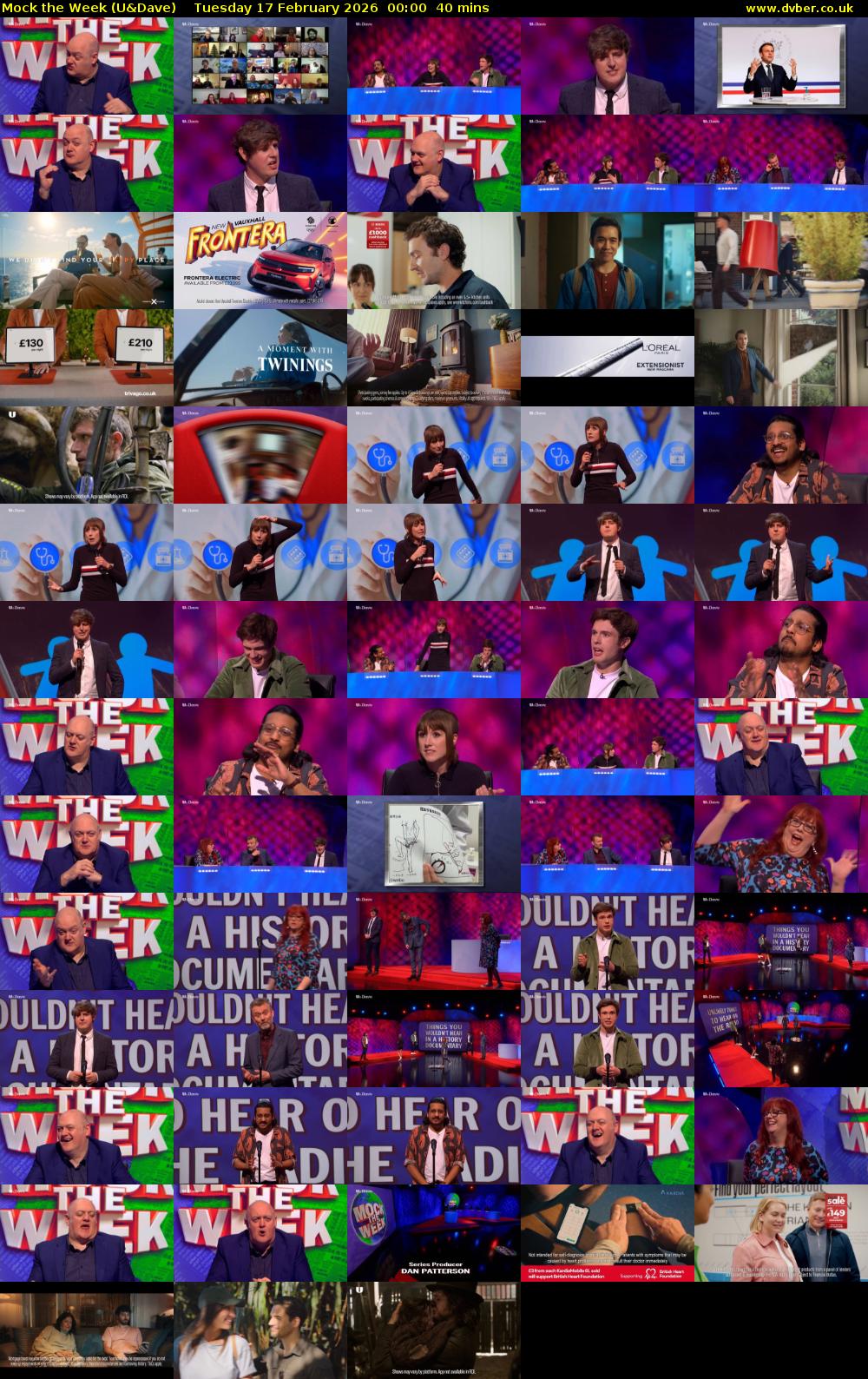 Mock the Week (U&Dave) Tuesday 17 February 2026 00:00 - 00:40