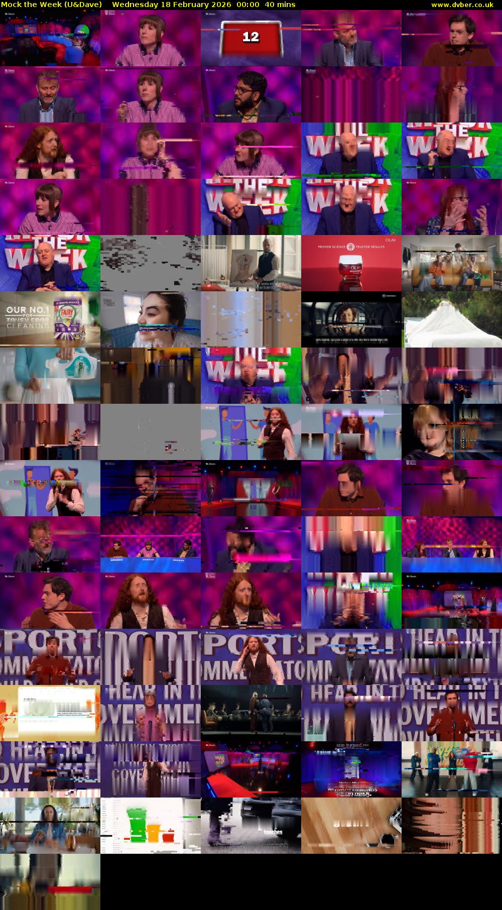 Mock the Week (U&Dave) Wednesday 18 February 2026 00:00 - 00:40