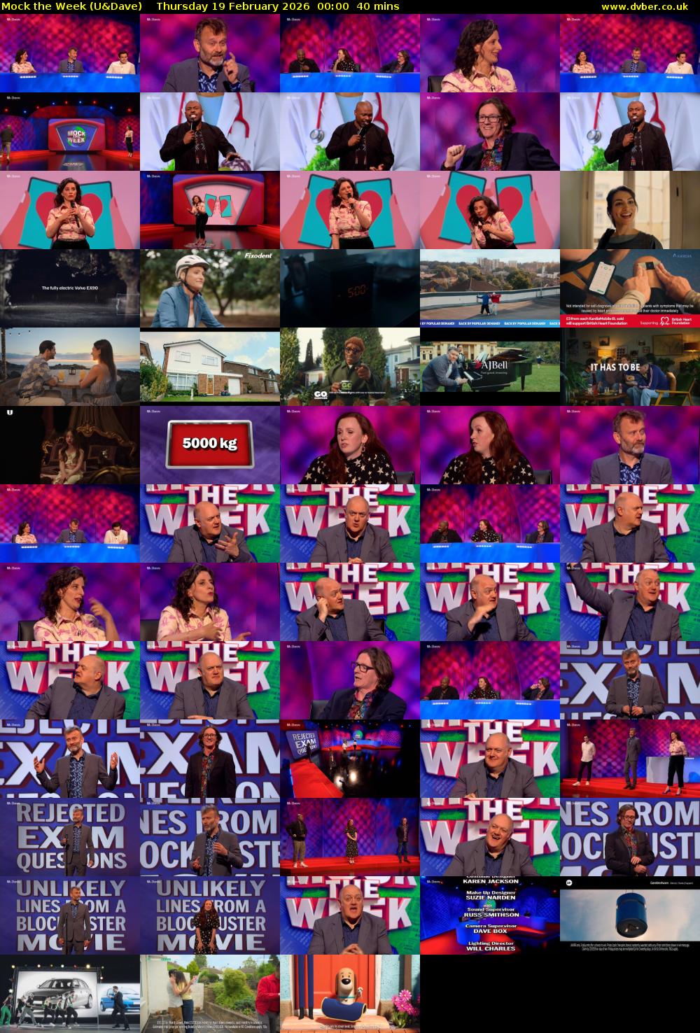 Mock the Week (U&Dave) Thursday 19 February 2026 00:00 - 00:40