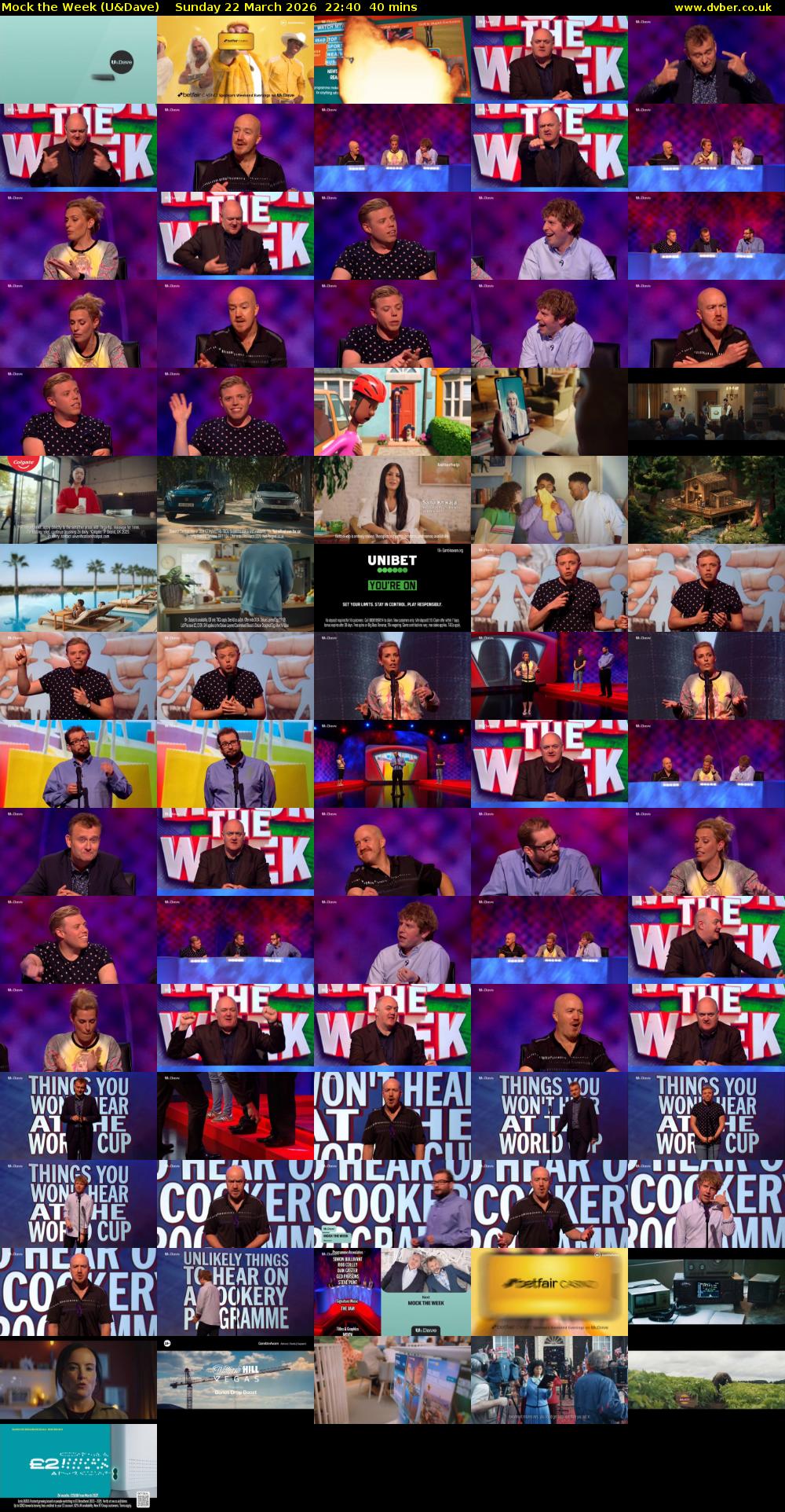 Mock the Week (U&Dave) Sunday 22 March 2026 22:40 - 23:20