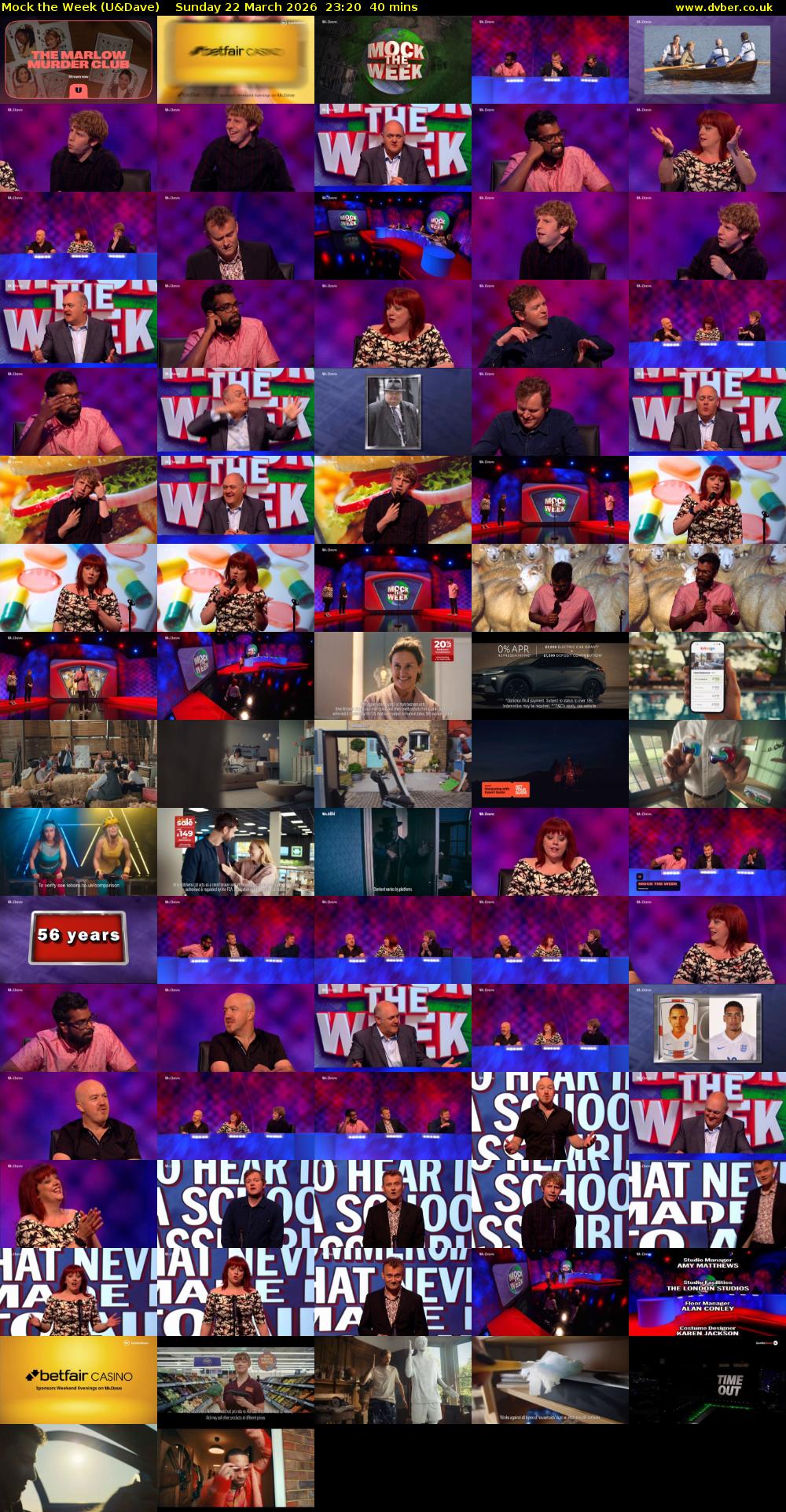 Mock the Week (U&Dave) Sunday 22 March 2026 23:20 - 00:00