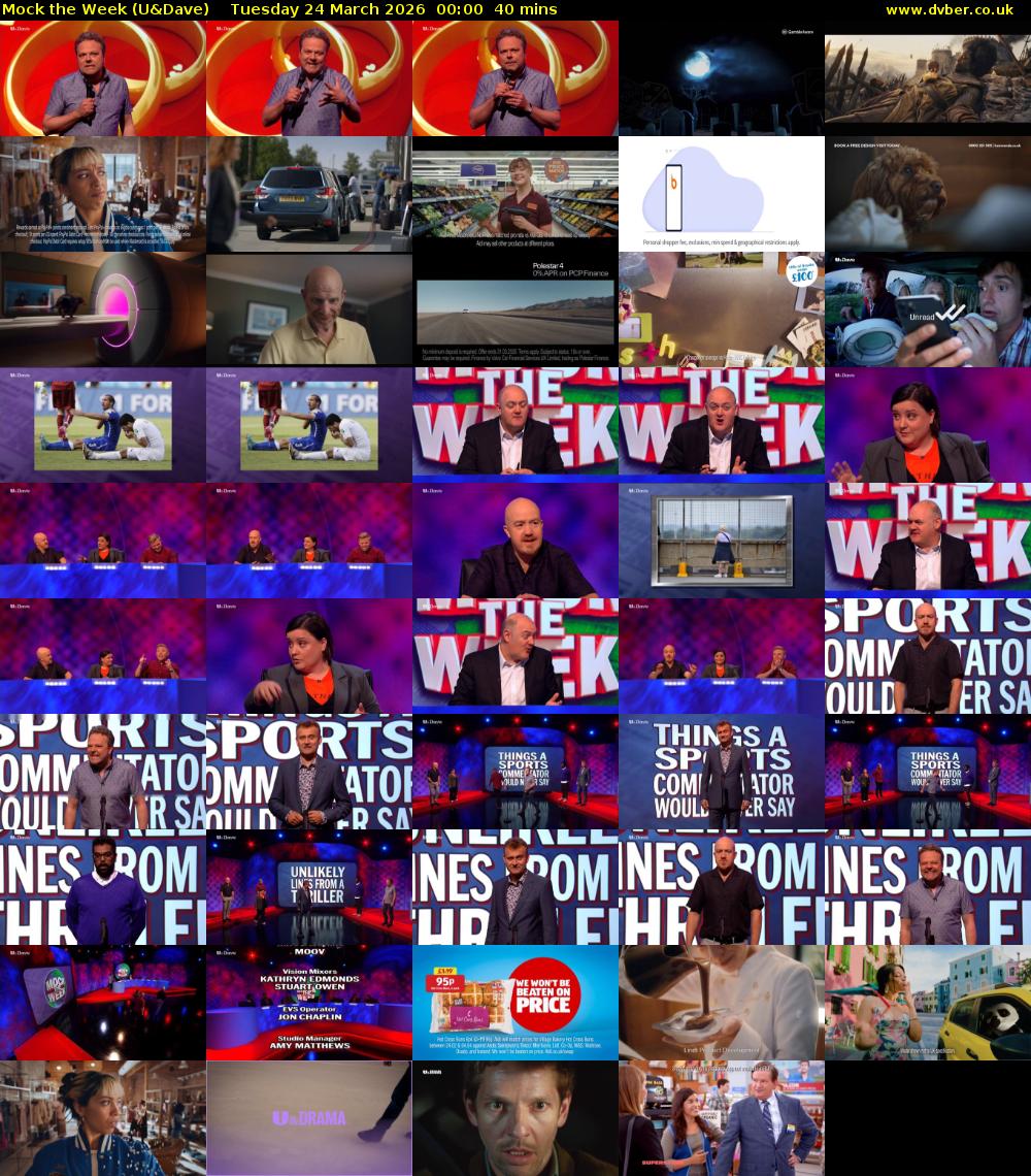 Mock the Week (U&Dave) Tuesday 24 March 2026 00:00 - 00:40