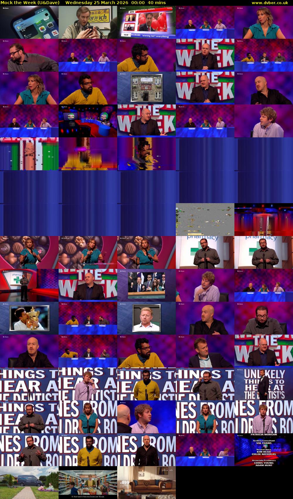 Mock the Week (U&Dave) Wednesday 25 March 2026 00:00 - 00:40