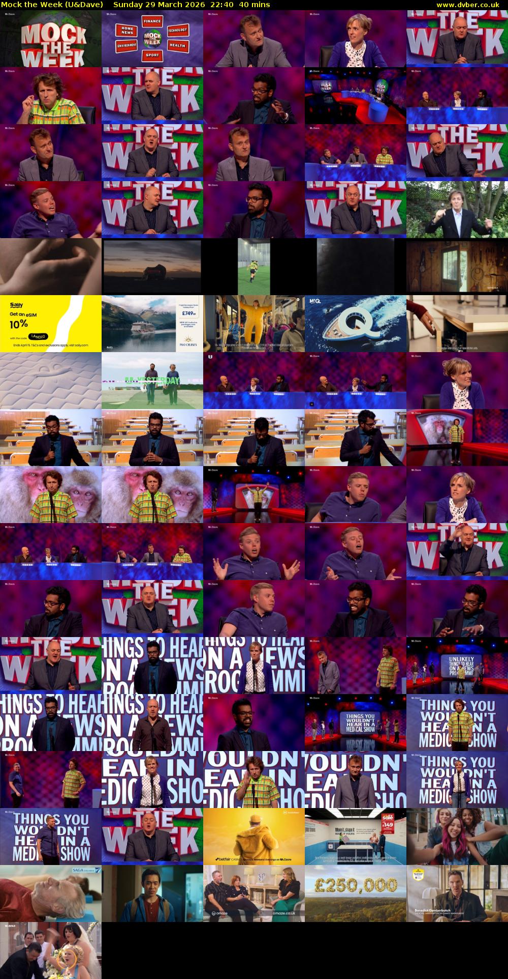Mock the Week (U&Dave) Sunday 29 March 2026 22:40 - 23:20