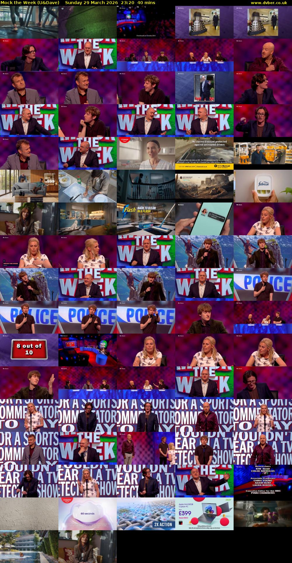 Mock the Week (U&Dave) Sunday 29 March 2026 23:20 - 00:00