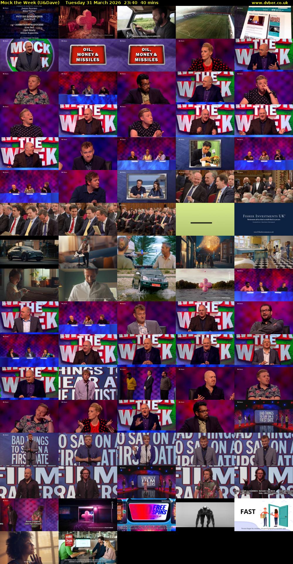 Mock the Week (U&Dave) Tuesday 31 March 2026 23:40 - 00:20