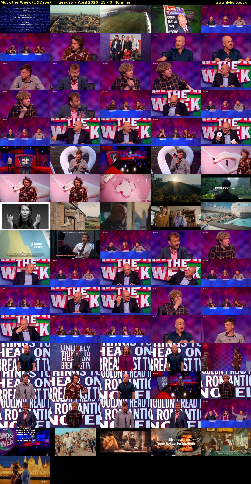 Mock the Week (U&Dave) Tuesday 7 April 2026 23:40 - 00:20