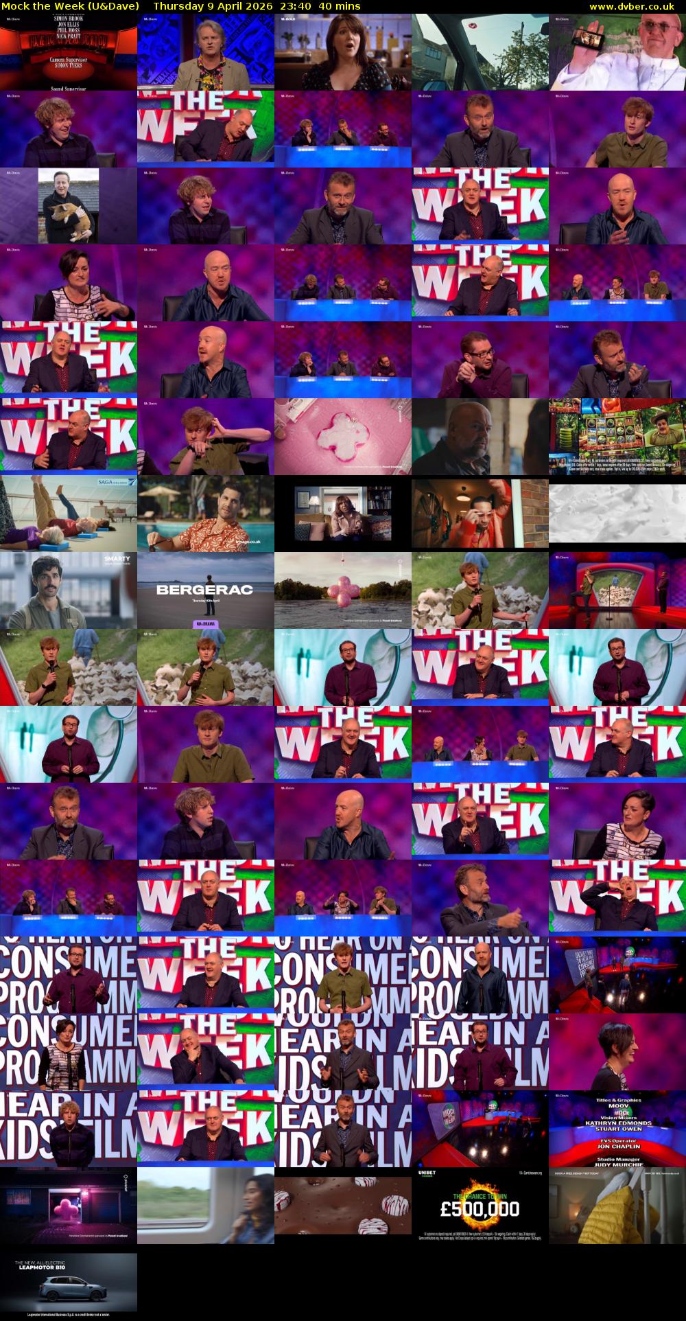 Mock the Week (U&Dave) Thursday 9 April 2026 23:40 - 00:20
