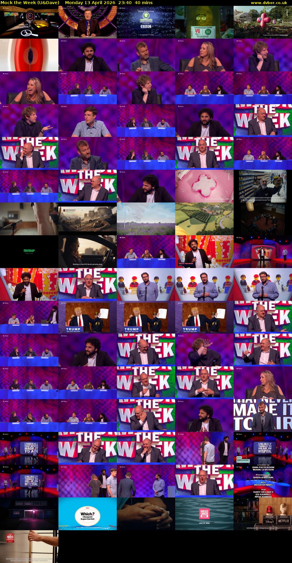 Mock the Week (U&Dave) Monday 13 April 2026 23:40 - 00:20
