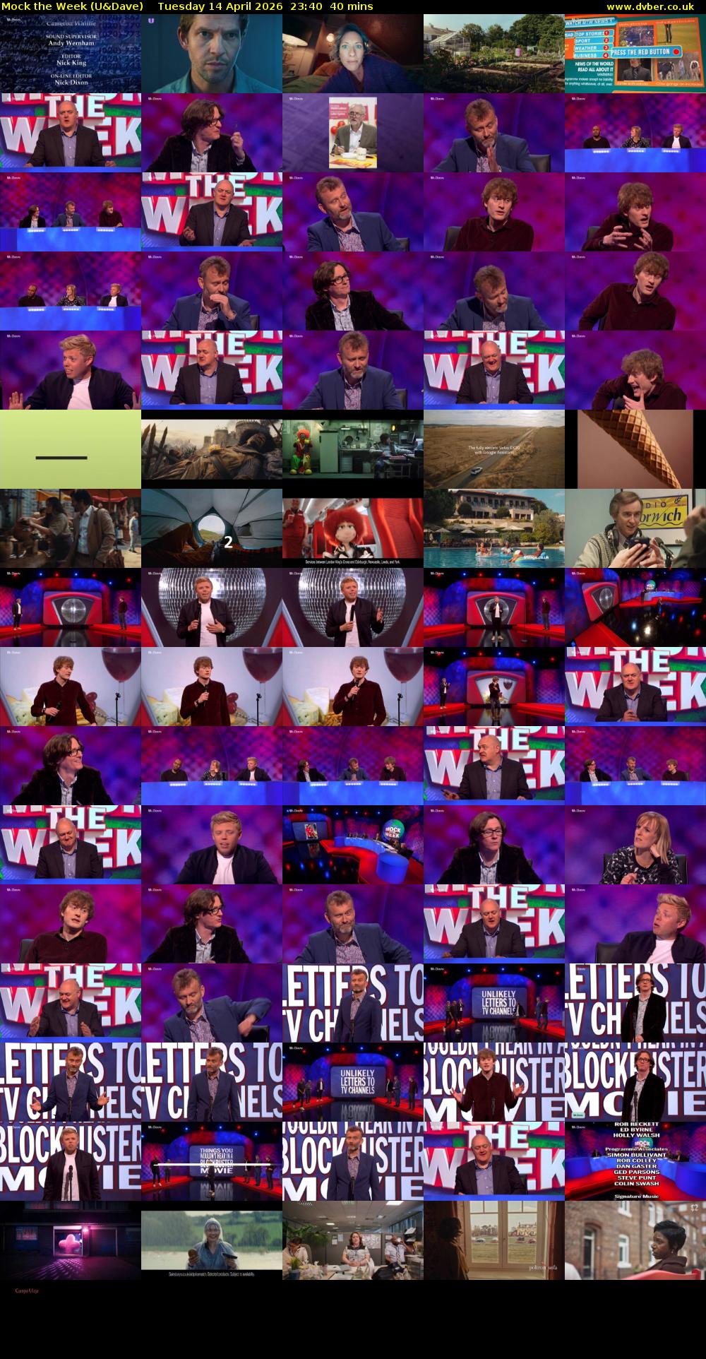 Mock the Week (U&Dave) Tuesday 14 April 2026 23:40 - 00:20
