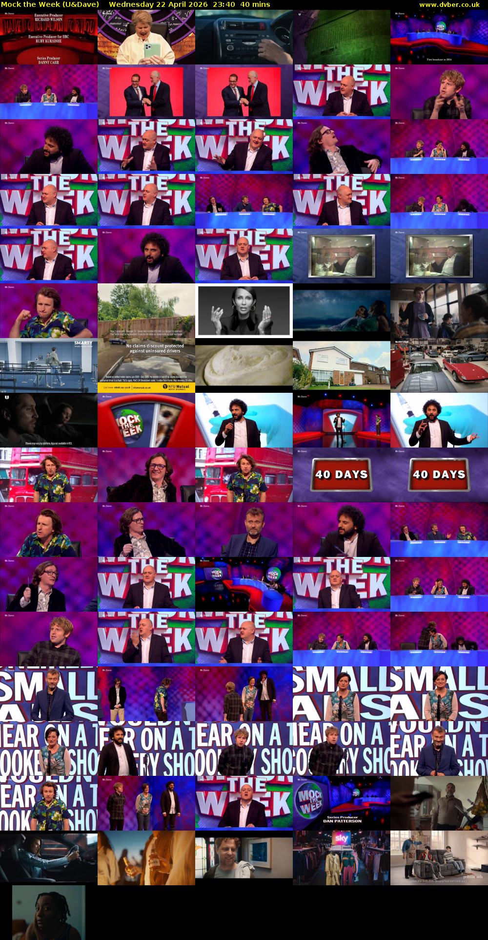 Mock the Week (U&Dave) Wednesday 22 April 2026 23:40 - 00:20