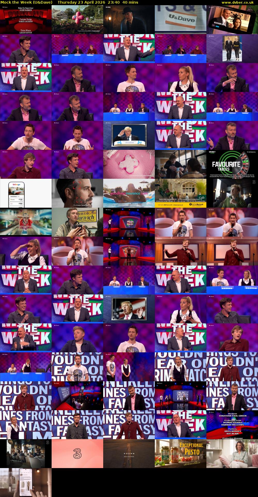 Mock the Week (U&Dave) Thursday 23 April 2026 23:40 - 00:20