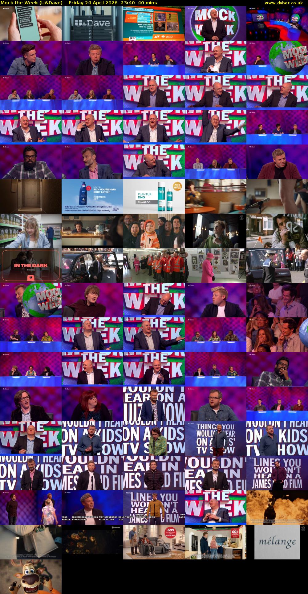 Mock the Week (U&Dave) Friday 24 April 2026 23:40 - 00:20
