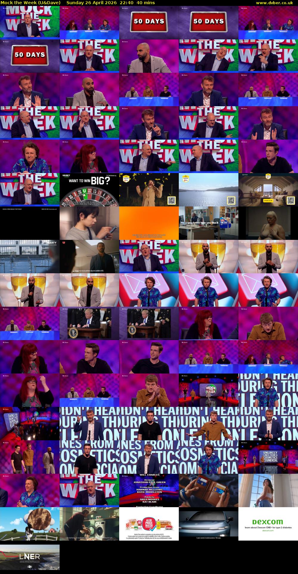 Mock the Week (U&Dave) Sunday 26 April 2026 22:40 - 23:20