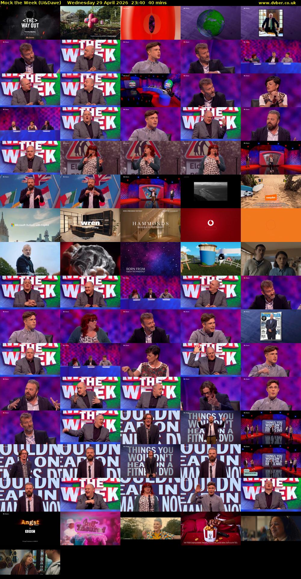 Mock the Week (U&Dave) Wednesday 29 April 2026 23:40 - 00:20