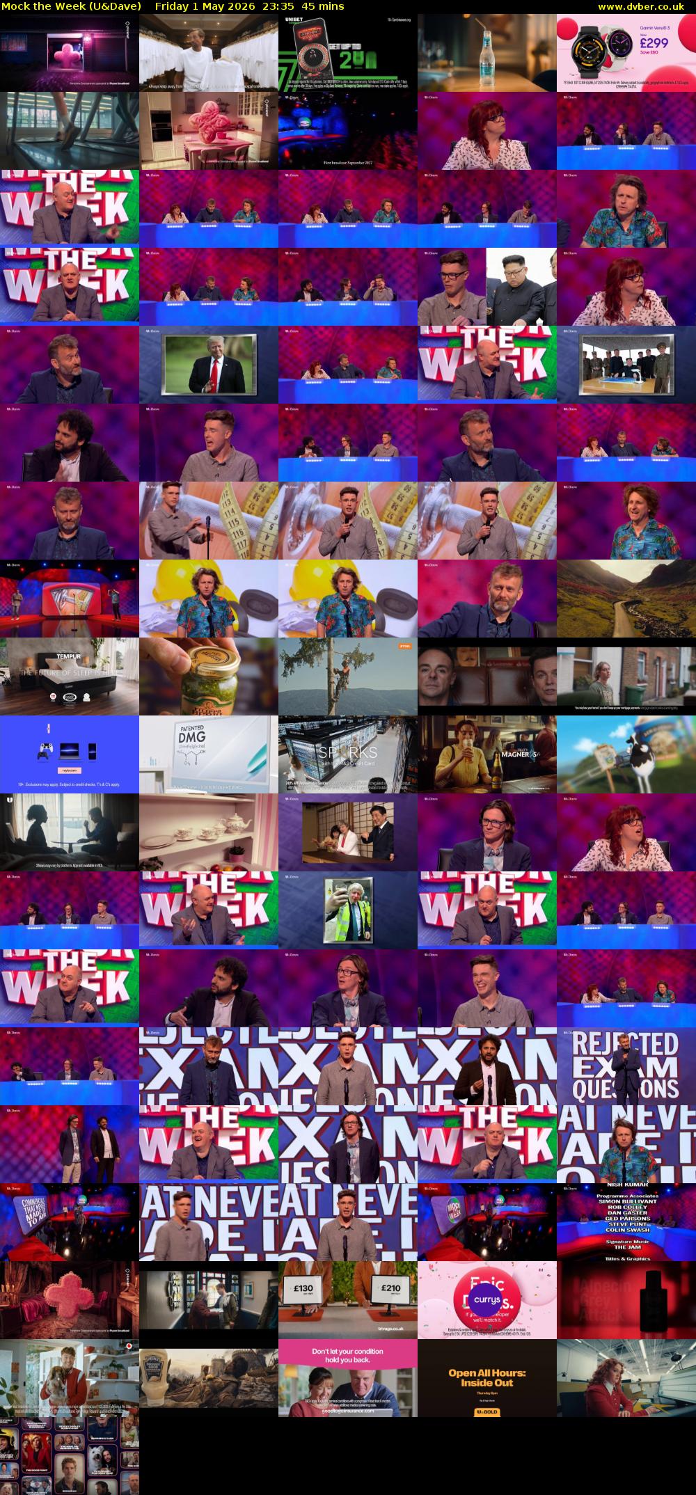 Mock the Week (U&Dave) Friday 1 May 2026 23:35 - 00:20