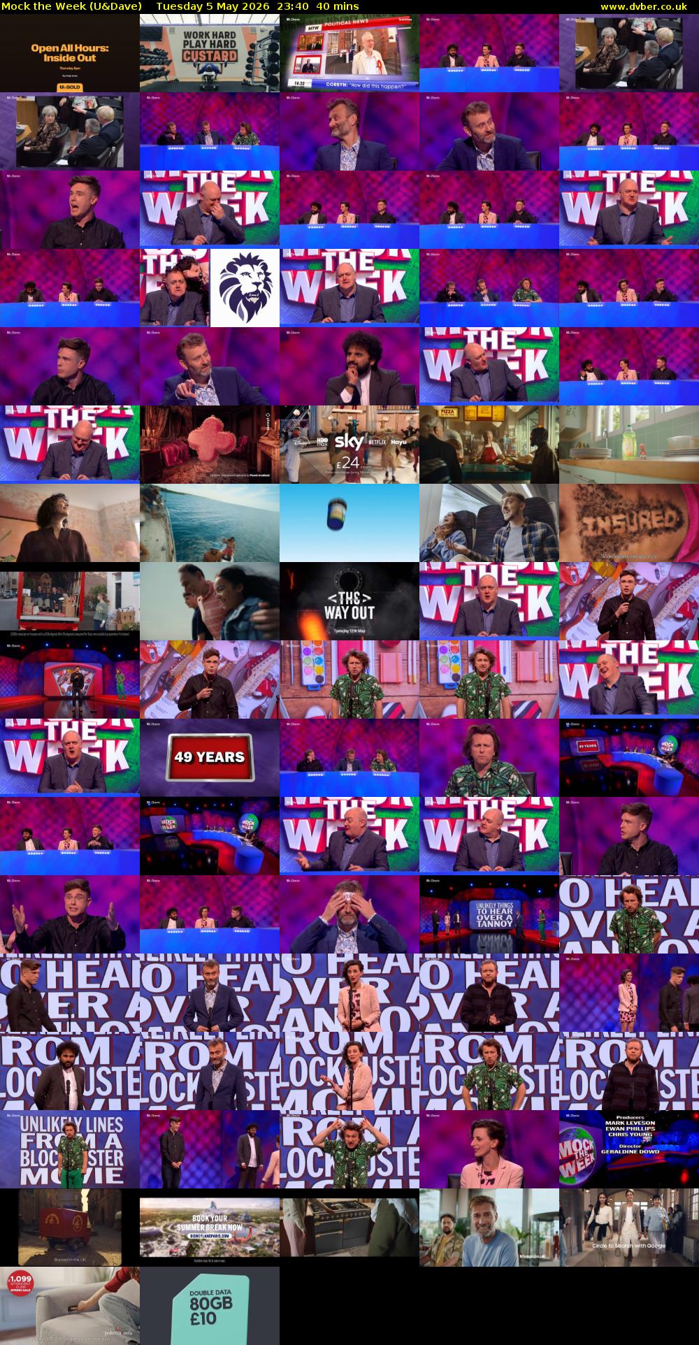 Mock the Week (U&Dave) Tuesday 5 May 2026 23:40 - 00:20