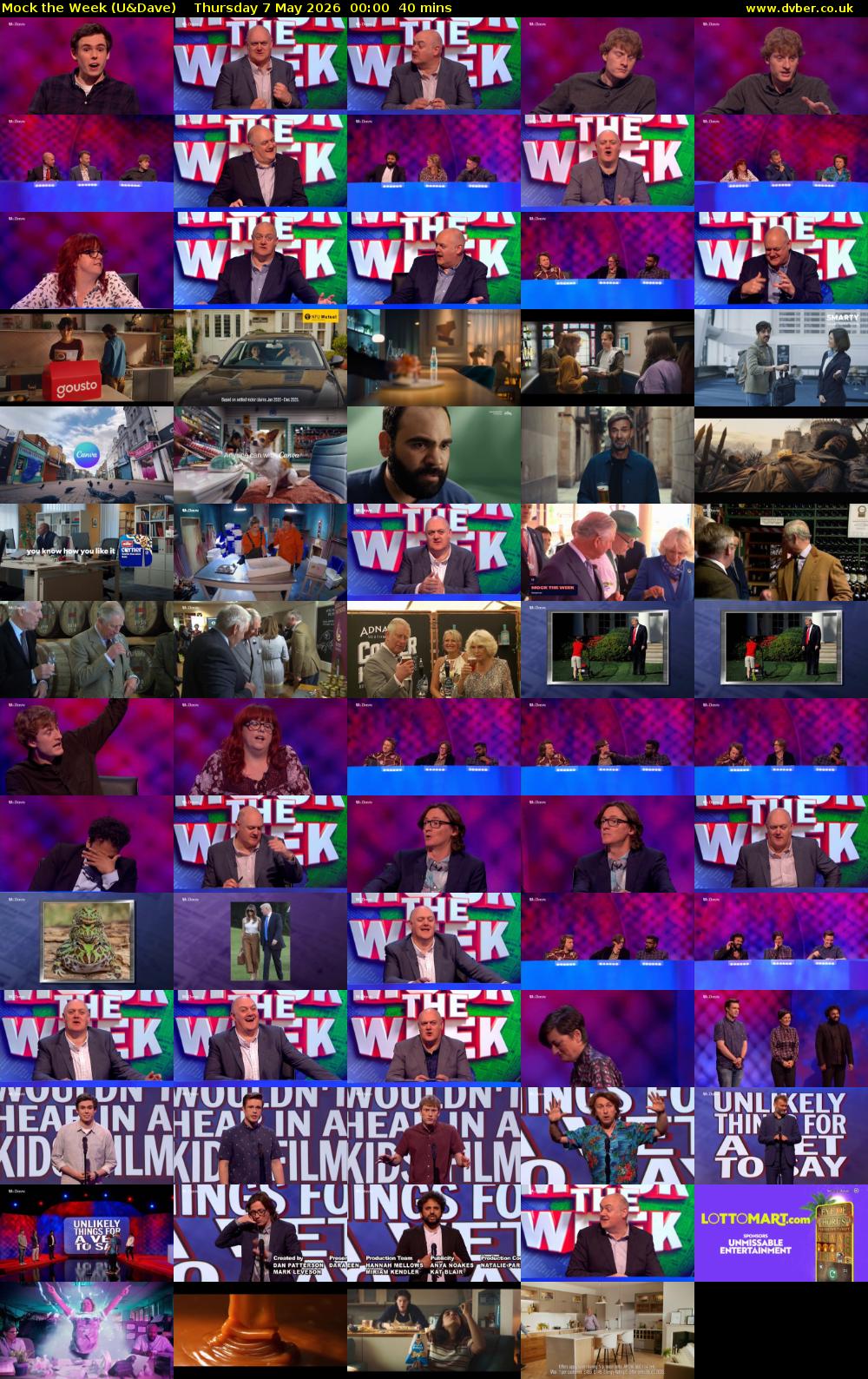 Mock the Week (U&Dave) Thursday 7 May 2026 00:00 - 00:40