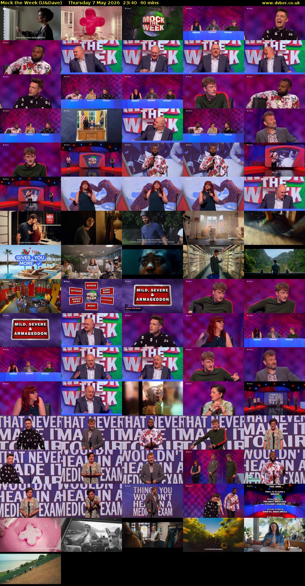 Mock the Week (U&Dave) Thursday 7 May 2026 23:40 - 00:20