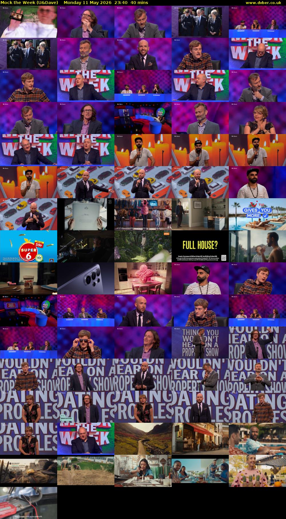 Mock the Week (U&Dave) Monday 11 May 2026 23:40 - 00:20